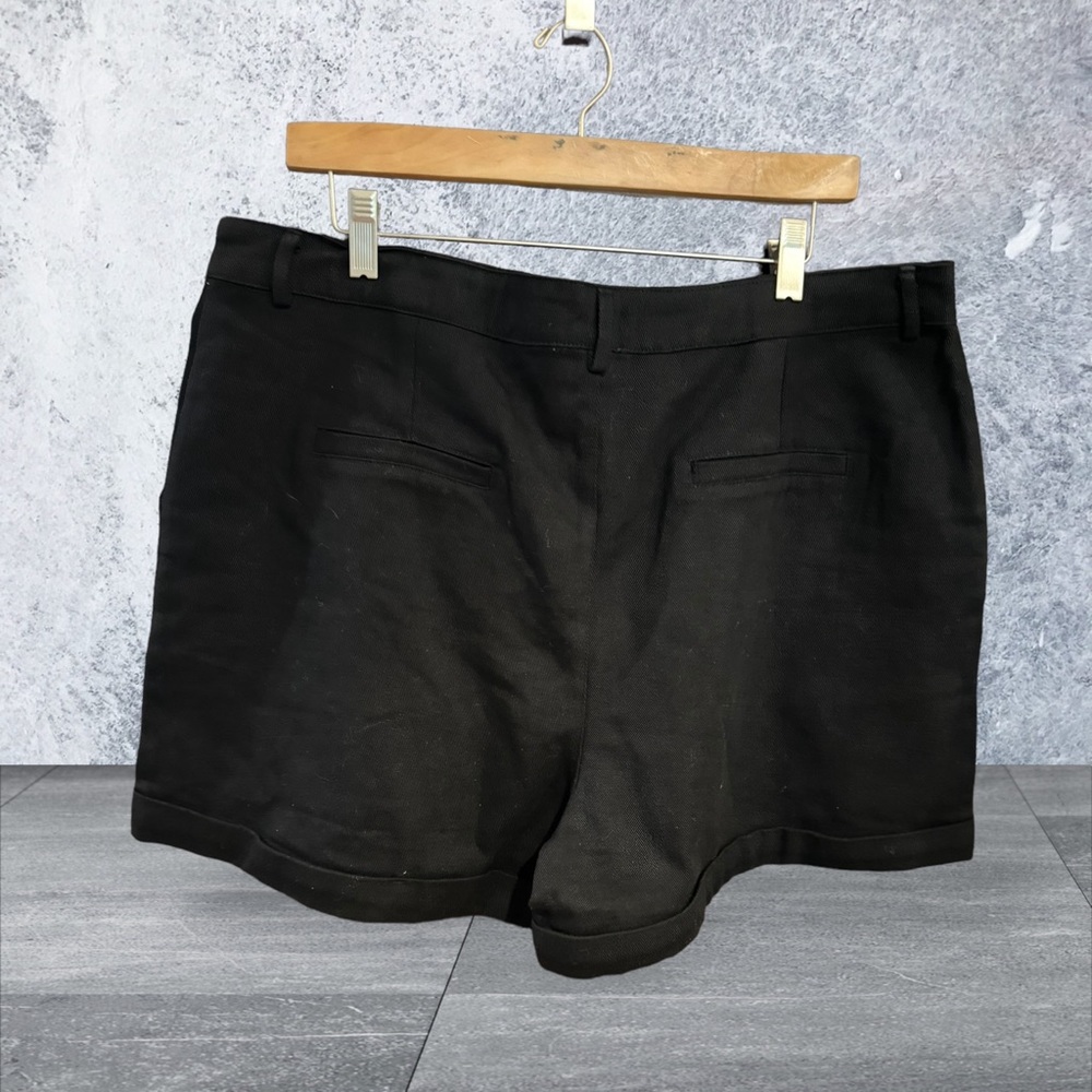 Kayleigh Black High Waust  Denim Shorts. NWOT - Picture 2 of 3